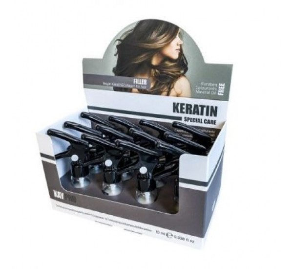 Реструктуриращ флуид с кератин и колаген за увредена коса KayPro Keratin Filler 12x10ml